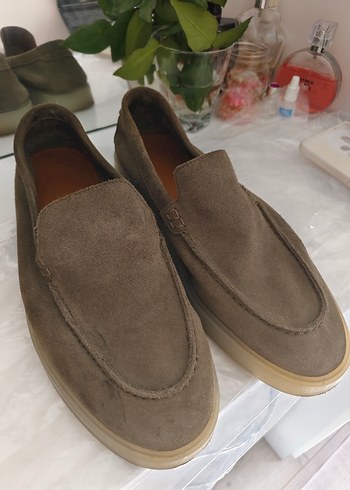 Erkek Gri Süet Günlük Loafer Ayakkabı