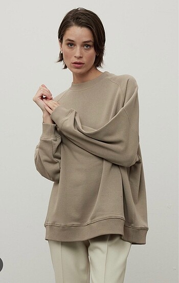 manuka taş rengi sweatshirt