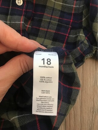 Alttan çıt çıtlı carters gömlek