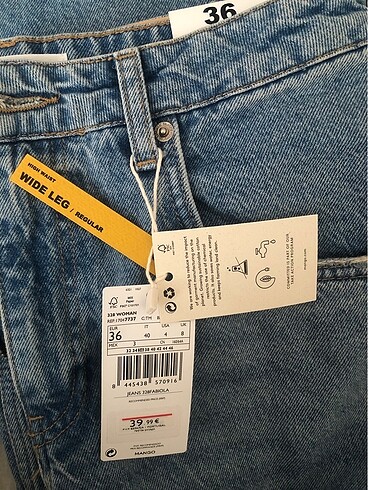 36 Beden Mango Wide Leg Jean
