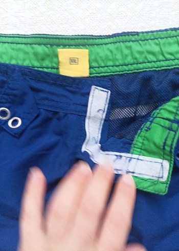 Erkek Mavi Kemerli Mini Şort - Görsel 4