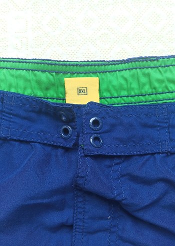 Erkek Mavi Kemerli Mini Şort - Görsel 5