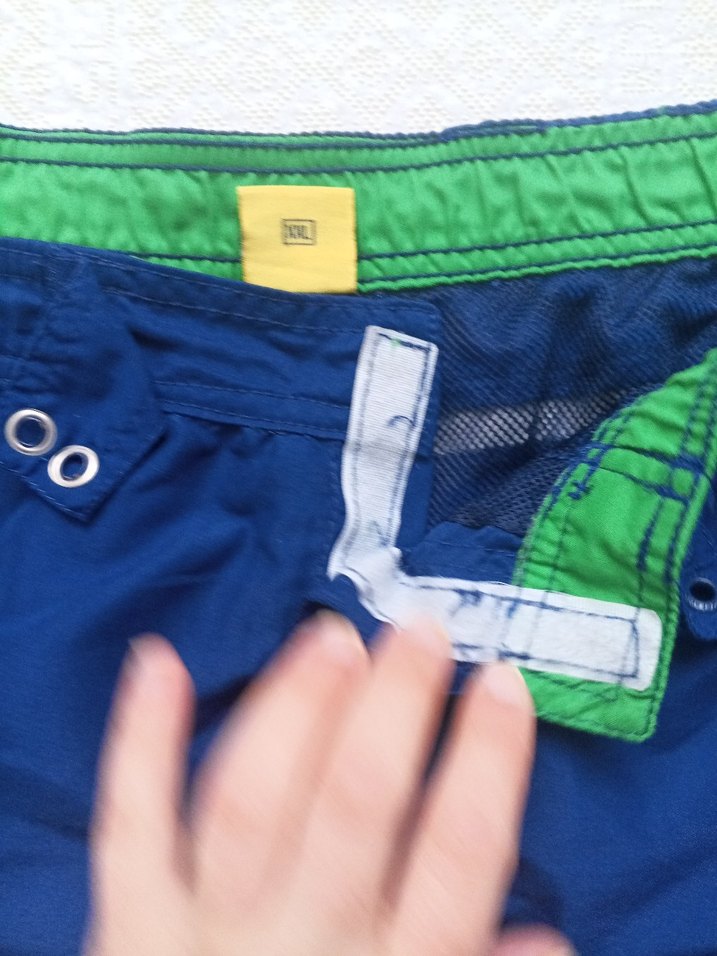 Erkek Mavi Kemerli Mini Şort - Görsel 4