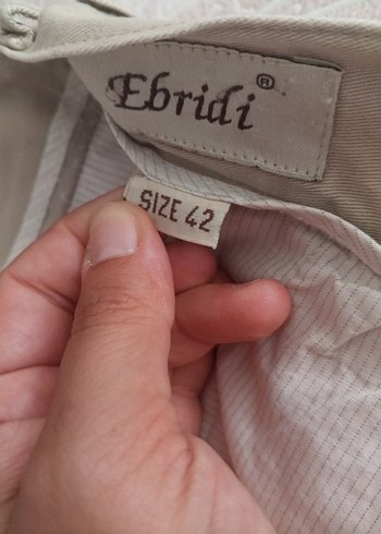 42 Beden Bej Regular Fit Erkek Keten Pantolon