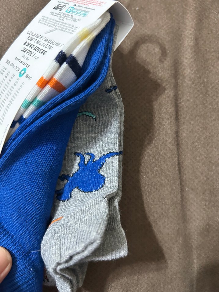 Genç Erkek Gri Baskılı Çorap 35-37 - Görsel 4