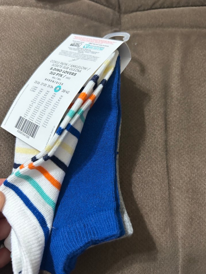 Genç Erkek Gri Baskılı Çorap 35-37 - Görsel 3