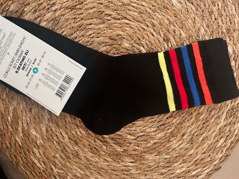 Erkek Siyah Spor Çorap - Görsel 5