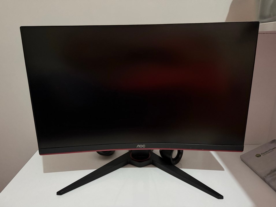 Siyah Kavisli Bilgisayar Monitörü AOC - Görsel 3