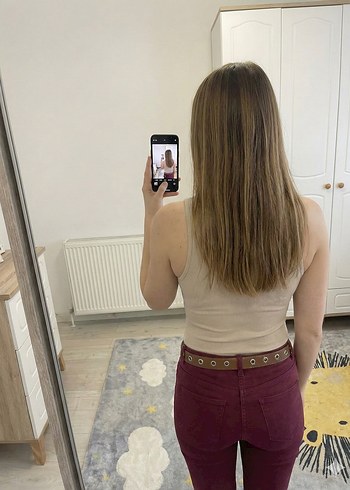 People by Fabrika M beden bej renk çıtçıtlı body. yepyeni gibi - Görsel 2