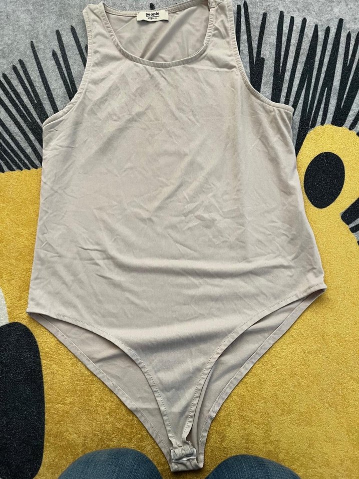 People by Fabrika M beden bej renk çıtçıtlı body. yepyeni gibi - Görsel 5