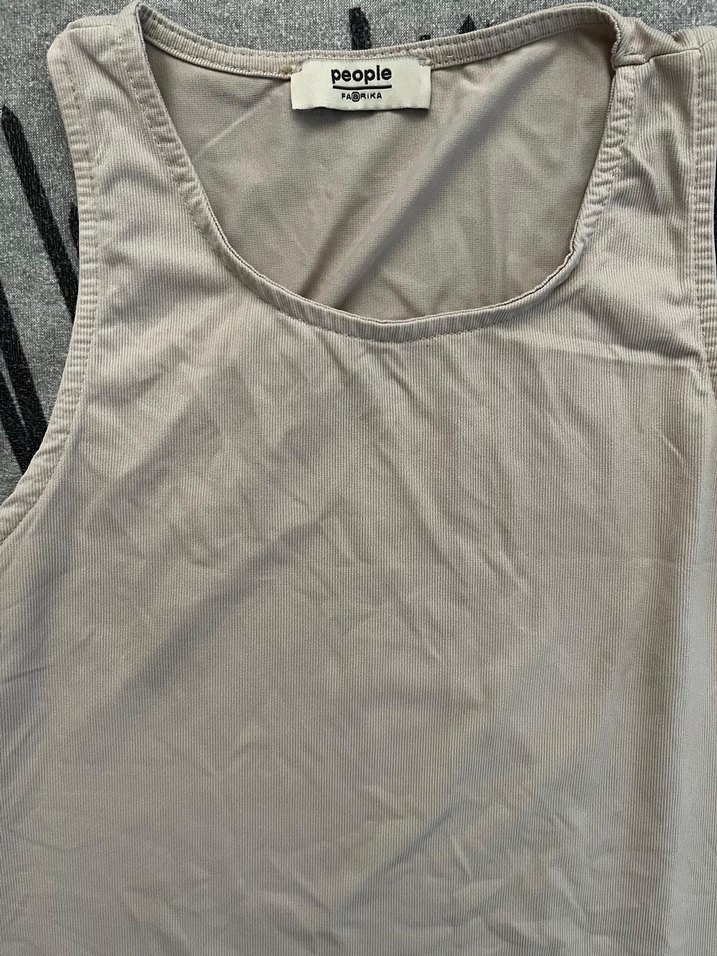 People by Fabrika M beden bej renk çıtçıtlı body. yepyeni gibi - Görsel 4