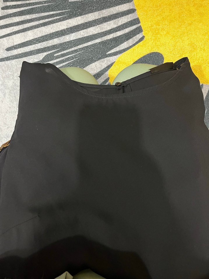 Journey Marka L beden siyah renk tül detaylı bluz - Görsel 5
