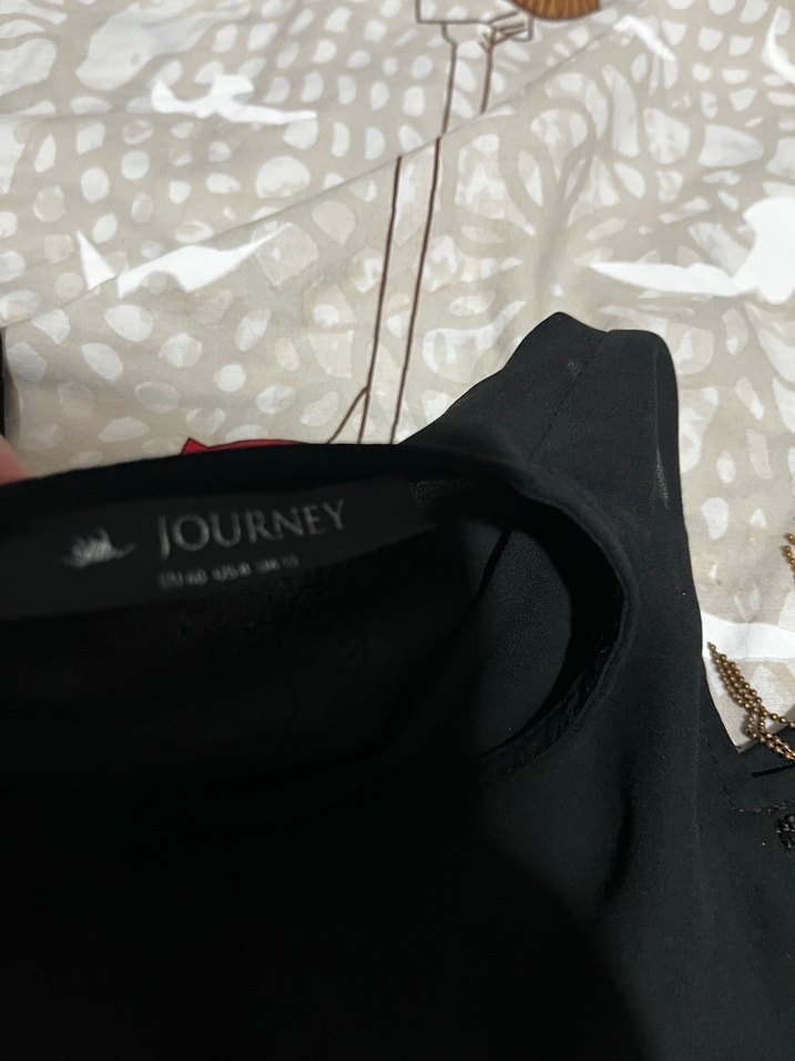 Journey Marka L beden siyah renk tül detaylı bluz - Görsel 4