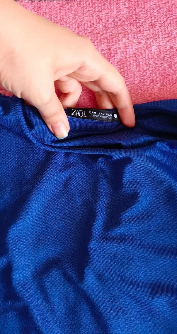 Zara  M beden saks mavisi alttan çıtçıtlı body bluz. Yeni gibi - Görsel 5