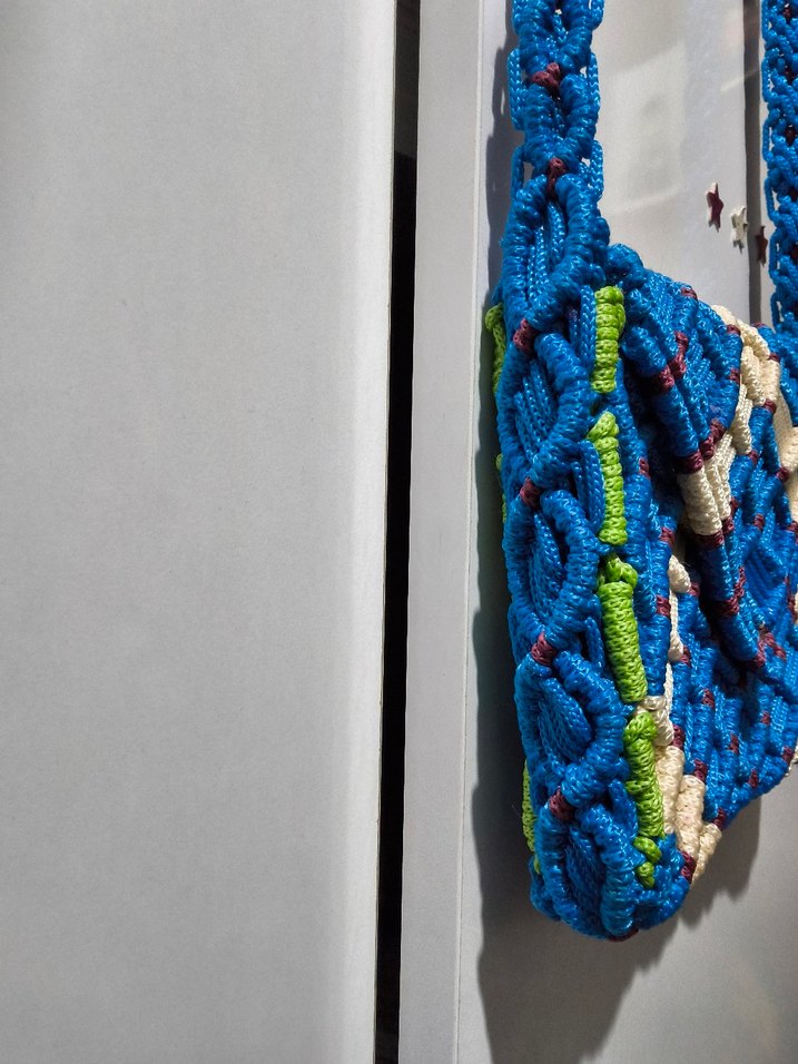 Mavi Bohem Dokuma Omuz Çantası - Görsel 3