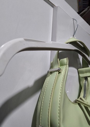  Beden yeşil Renk Minimalist Pastel Yeşil Deri Kadın Çanta