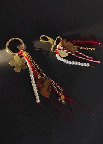 Renkli Zincir Detaylı Bohem Anahtarlık - Görsel 3