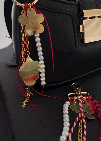 Renkli Zincir Detaylı Bohem Anahtarlık - Görsel 2