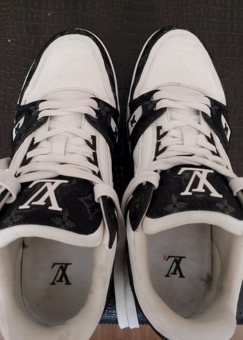 Louis Vuitton Erkek Beyaz Siyah Spor Ayakkabı - Görsel 6