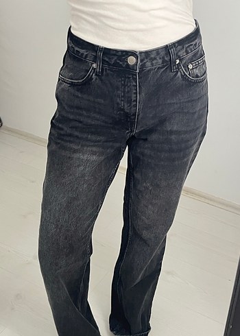 Gri Kadın Denim Regular Fit Pantolon - Görsel 5
