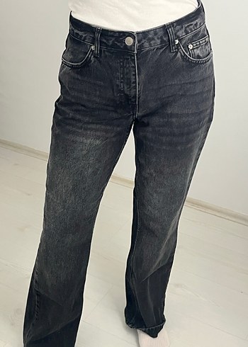 Gri Kadın Denim Regular Fit Pantolon - Görsel 2