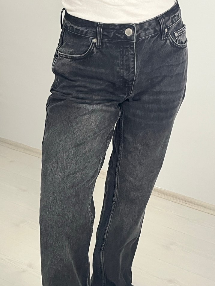 Gri Kadın Denim Regular Fit Pantolon - Görsel 3