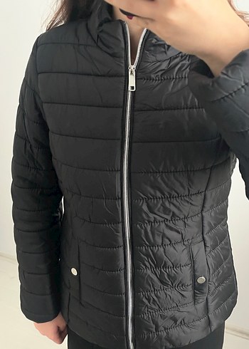 Fermuarlı Siyah Kadın Mont lcw - Görsel 4