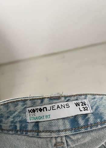 Yırtık Detaylı Midi Boy Mavi Kadın Kot Koton Jeans - Görsel 6