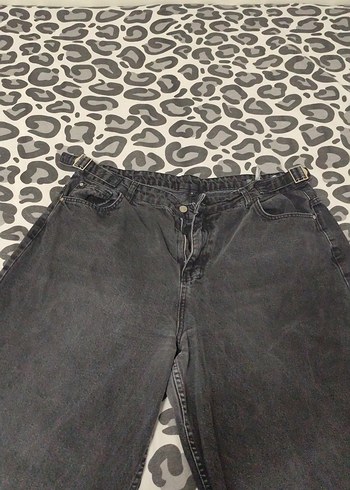 Trendyol & Milla Koyu Gri Yikamali Baggy Jean
