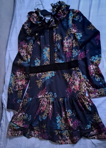 Çiçek Desenli Uzun Kollu Bohem Elbise - Görsel 4