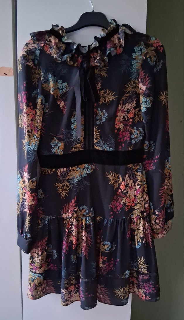 Çiçek Desenli Uzun Kollu Bohem Elbise - Görsel 3