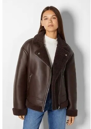 Bershka kahverengi mont