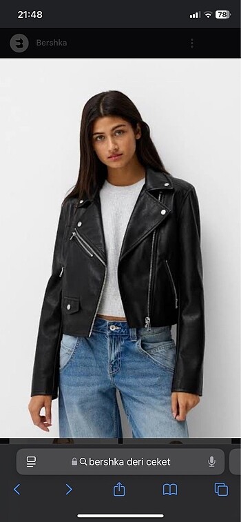 Bershka suni deri ceket