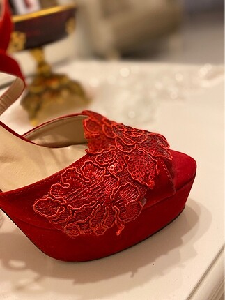  E.L.F Kırmızı abiye ayakkabı