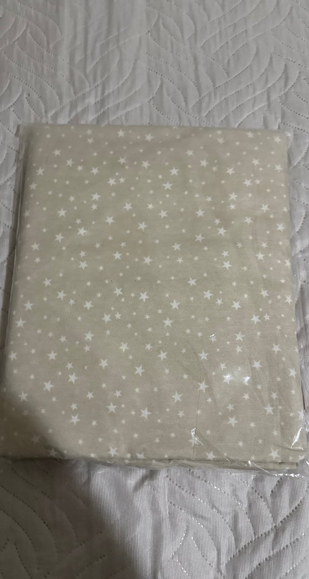 Bej Yıldız Desenli Çift Kişilik Nevresim Takımı - Görsel 2