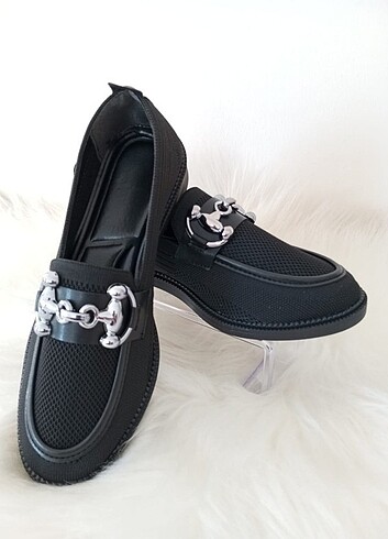 39 Beden siyah Renk Kadın Loafer
