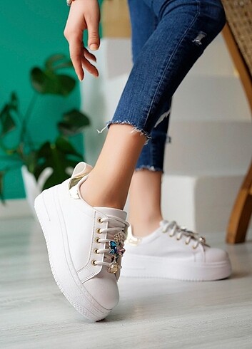 Diğer Kadın Taşlı Sneaker Spor Ayakkabı 