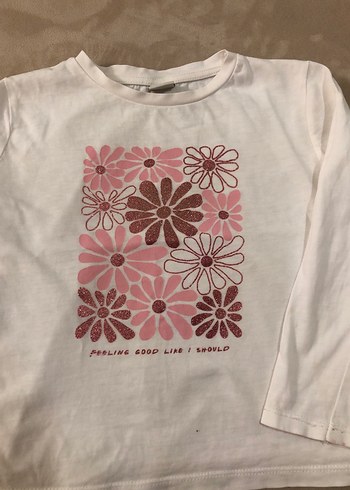 Kız Çocuk Uzun Kollu Baskılı Tişört - Görsel 2