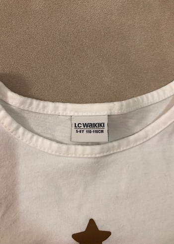 Kız Çocuk Beyaz Uzun Kollu Yılbaşı T-shirt - Görsel 2