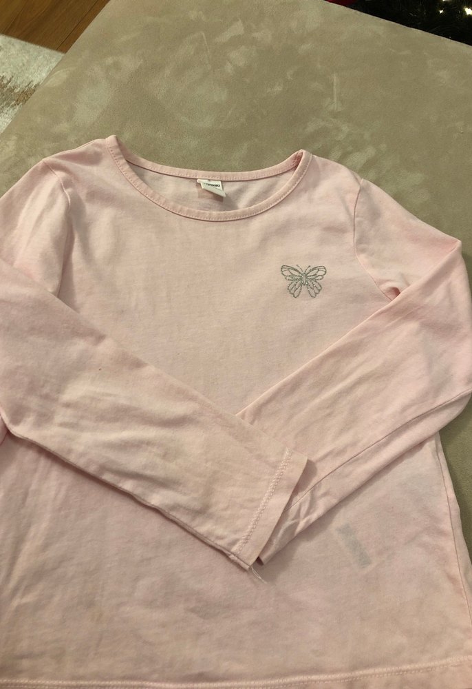 Kız Çocuk Pembe Uzun Kollu Basic Tişört - Görsel 4