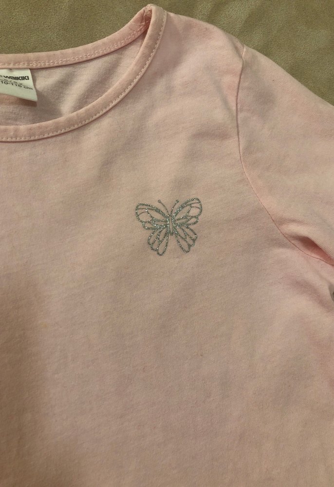 Kız Çocuk Pembe Uzun Kollu Basic Tişört - Görsel 2