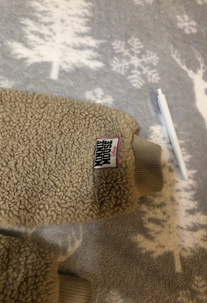 H&M Kız Çocuk Kahverengi Nakışlı Peluş Mont - Görsel 4