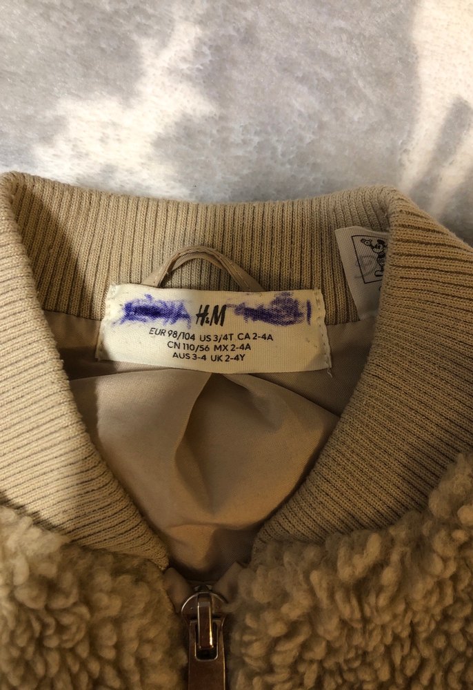 H&M Kız Çocuk Kahverengi Nakışlı Peluş Mont - Görsel 2