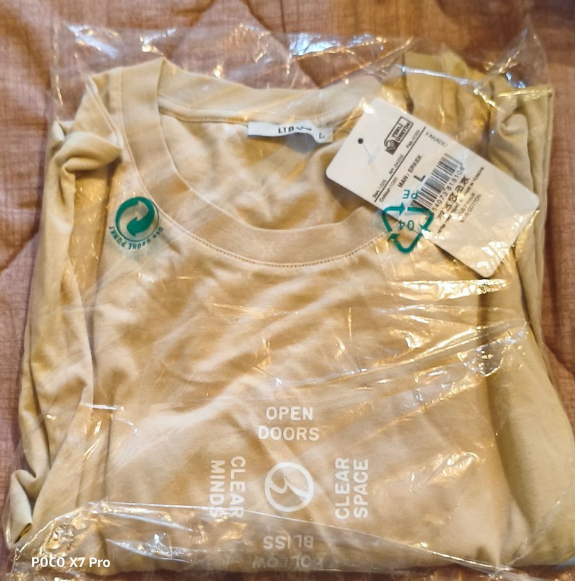 Erkek Bej Renk  Kısa Kollu Tişört - Görsel 5