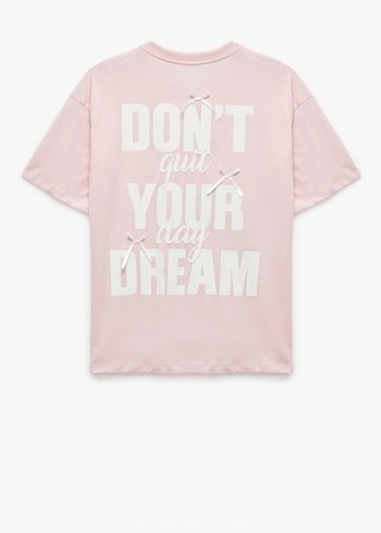 Baskılı Kısa Kollu Kadın Tişört - Görsel 5