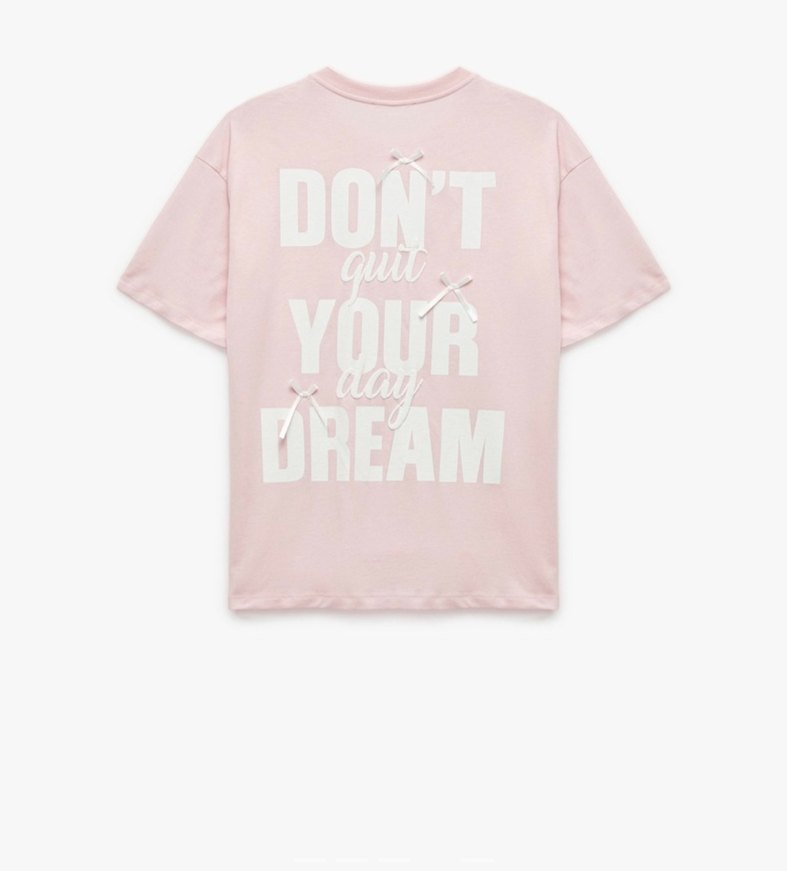 Baskılı Kısa Kollu Kadın Tişört - Görsel 5