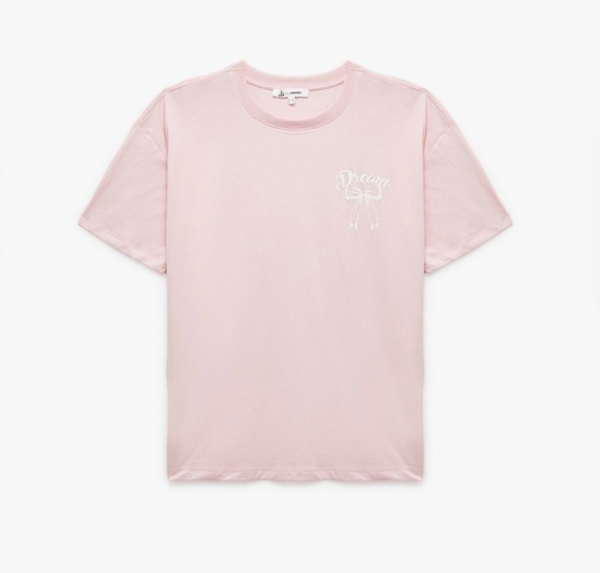 Baskılı Kısa Kollu Kadın Tişört - Görsel 4