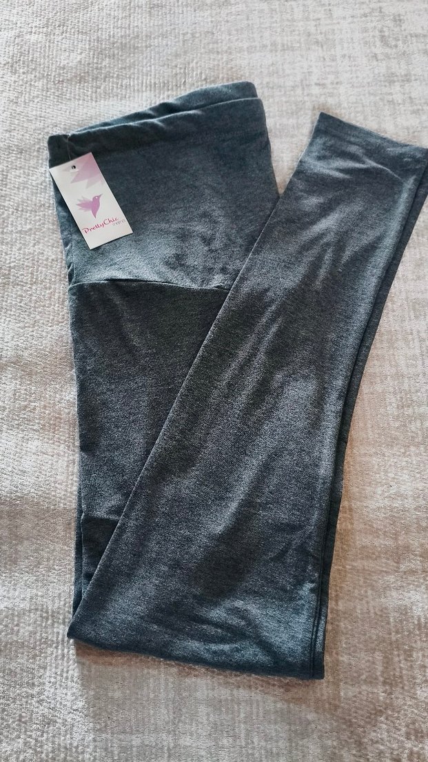 Gri Bel Detaylı Hamile  Kadın Pijama - Görsel 2