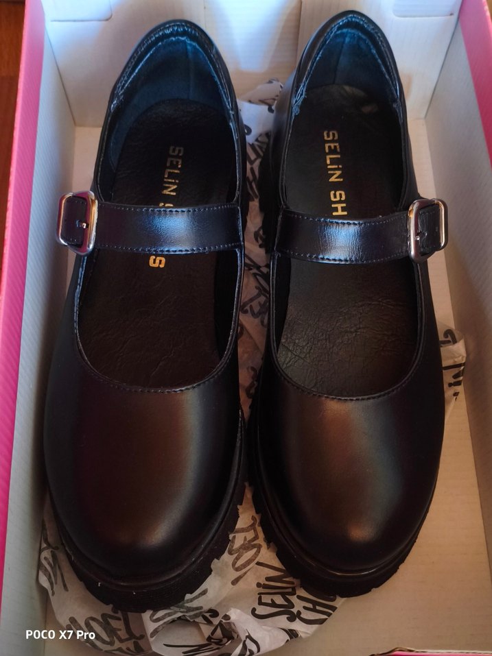 Siyah Tokalı  Klasik Kadın Ayakkabı - Görsel 3