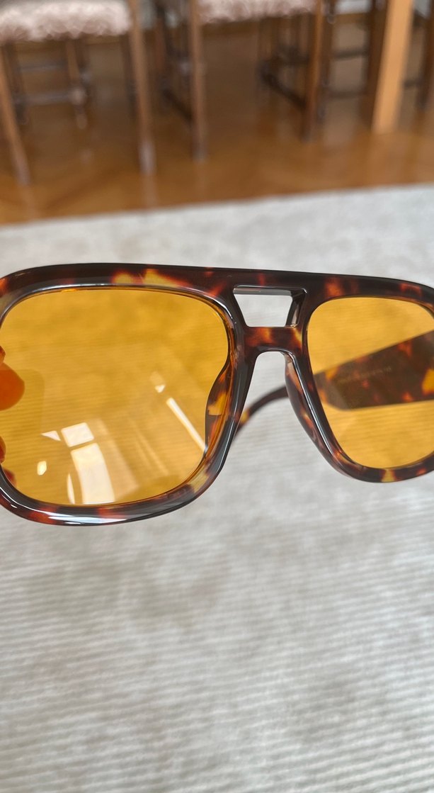 Kahverengi Retro Transparan Kadın Gözlüğü - Görsel 2